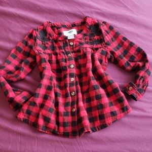 Kids soft plaid top